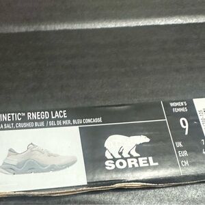 Sorel Women’s  Kinetic Rnegd Lace Shoes - Sea Salt and Crushed Blue